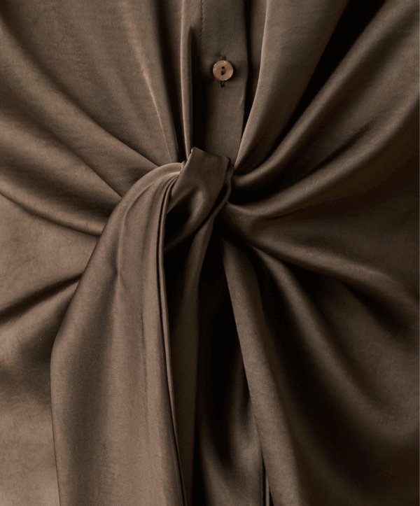 Naja satin blouse - bruin - Afbeelding 5