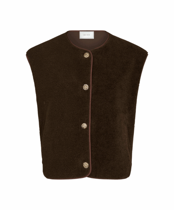 Mariko teddy gilet - bruin