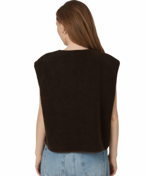 Mariko teddy gilet - bruin - Afbeelding 3