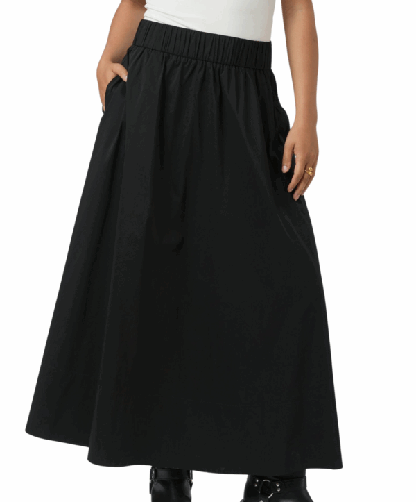 Yara poplin skirt - zwart - Afbeelding 2