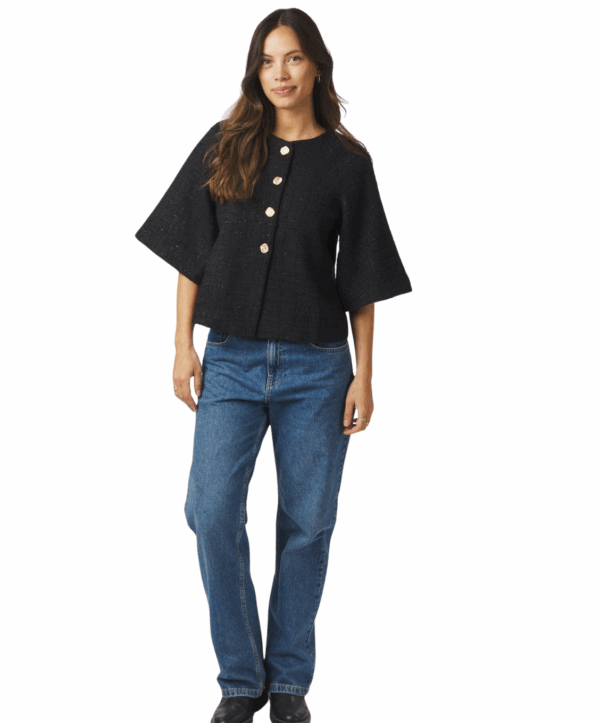Rosella boucle jacket - zwart - Afbeelding 4