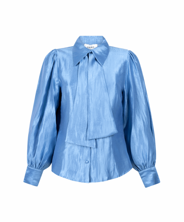 Veronne shimmer blouse - blauw - Afbeelding 2