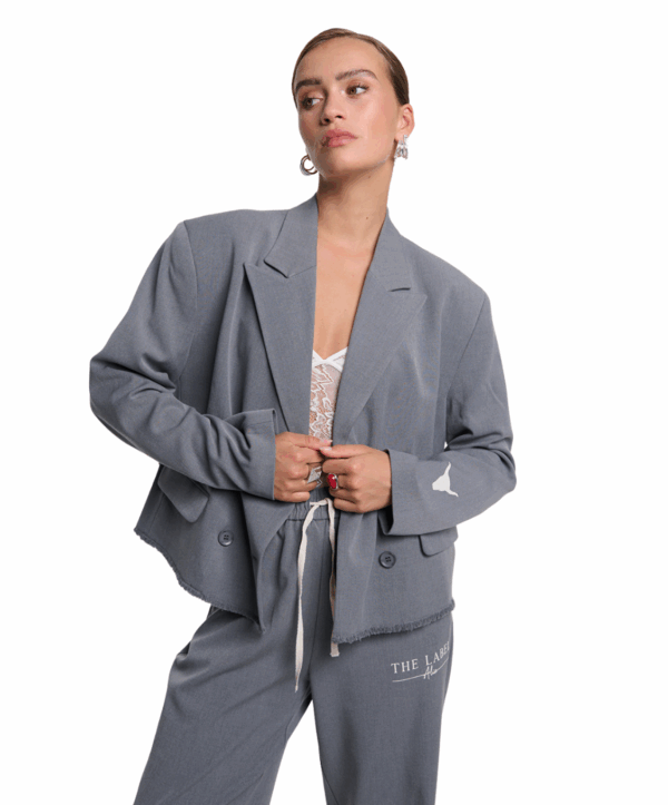 Double breasted blazer - grijs