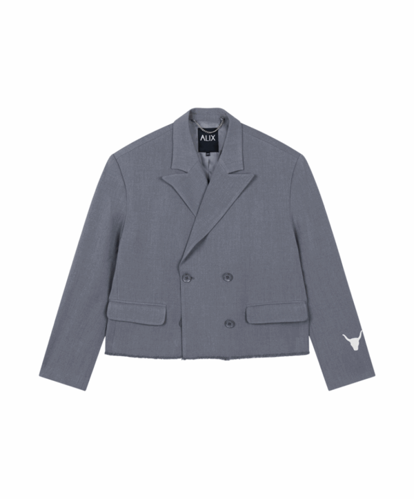 Double breasted blazer - grijs - Afbeelding 4