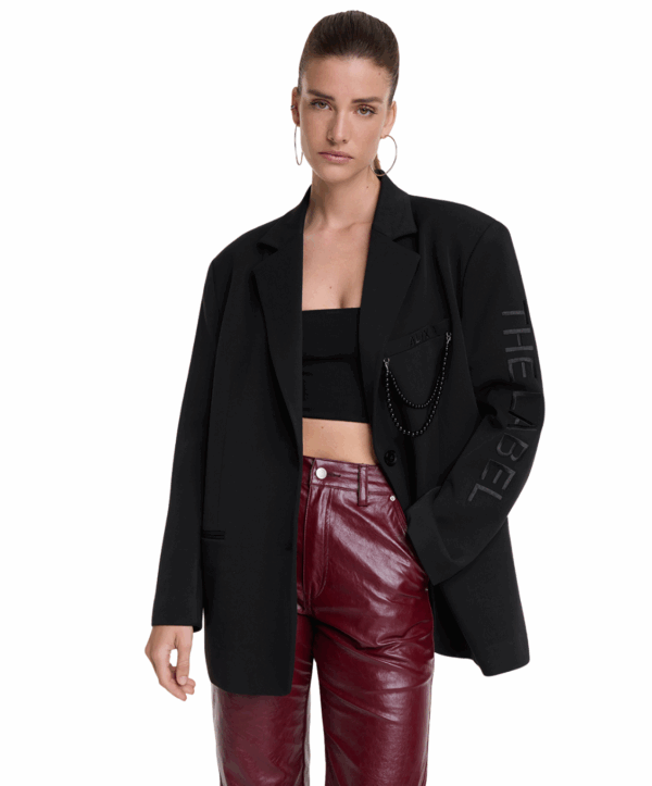Grandad blazer - zwart