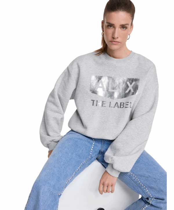 Foil logo sweater - grijs