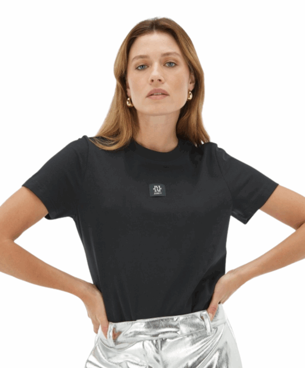 Dorie label t-shirt - zwart - Afbeelding 2