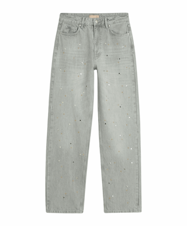 PHEBE jeans met studs - grijs
