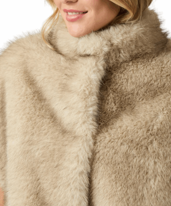 Kevini faux fur vest - beige - Afbeelding 6