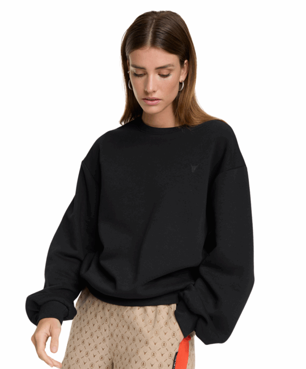 Photoprint sweater - zwart
