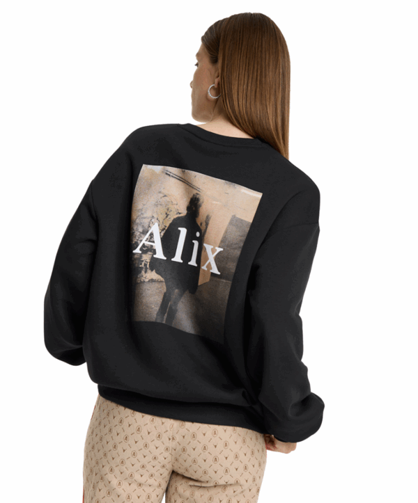 Photoprint sweater - zwart - Afbeelding 2