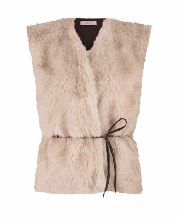 Ivana fur waistcoat - ecru