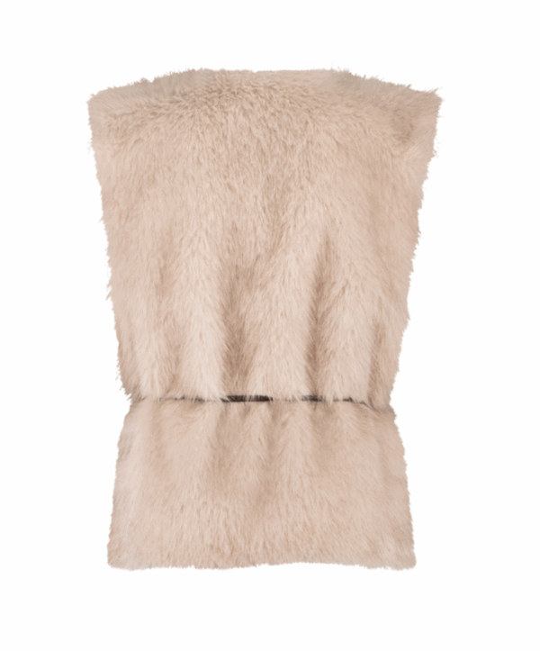 Ivana fur waistcoat - ecru - Afbeelding 4