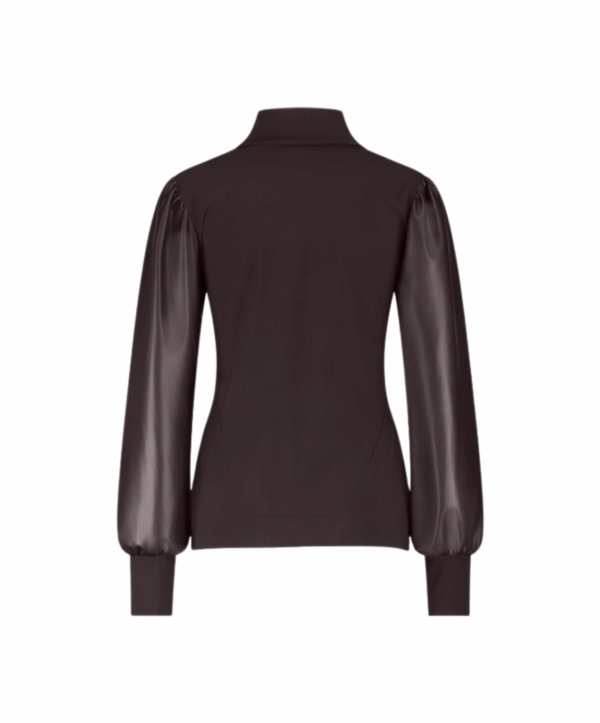 Noortje leather top - Espresso - Afbeelding 4