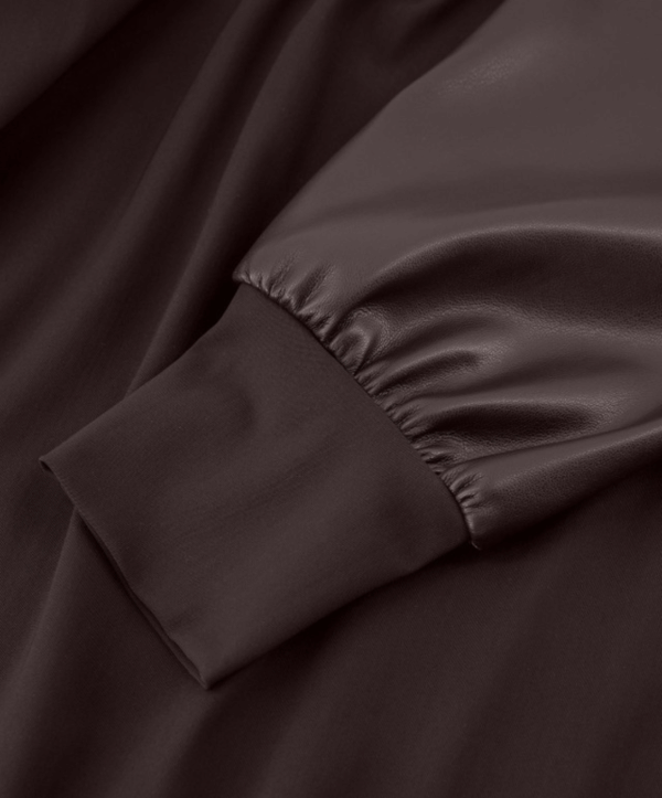 Noortje leather top - Espresso - Afbeelding 5
