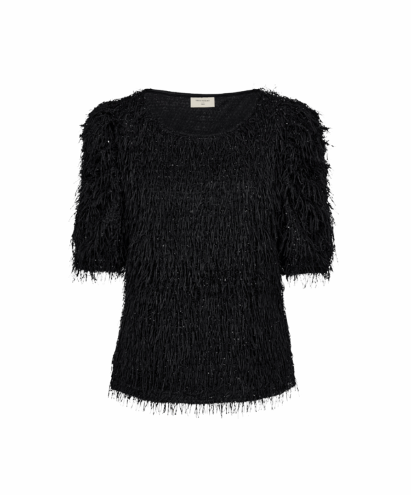 FQ marlin fringe top - zwart