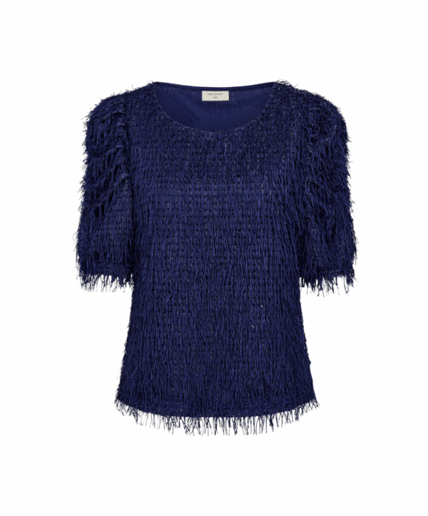 FQ marlin fringe top - blauw