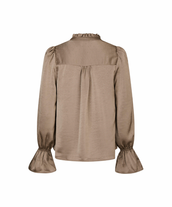 Amara satin bedaz blouse - beige - Afbeelding 5