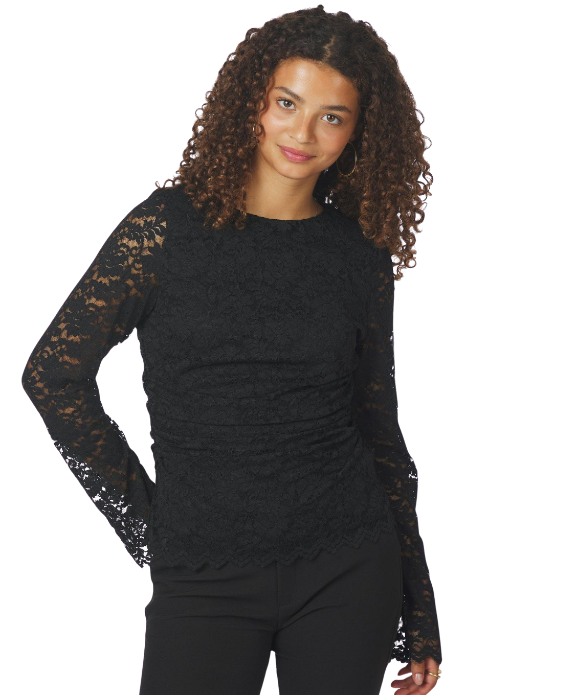 Lenida lace top - zwart
